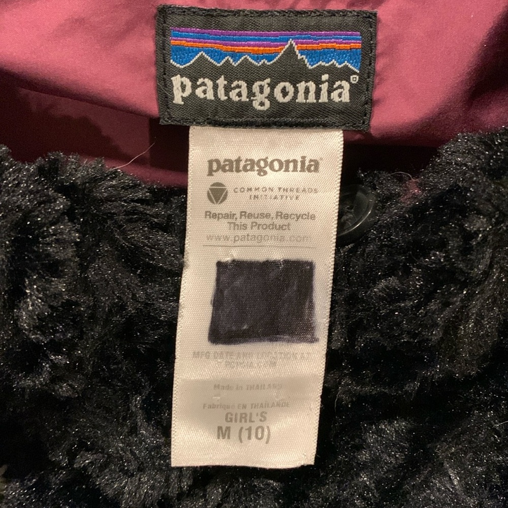 Girl’s Patagonia Pelage jacket black medium size 10 - Picture 6 of 7